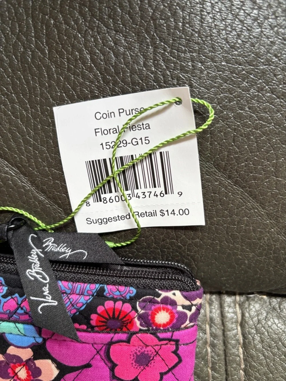 Vera Bradley set of two zip coin purses in multi floral prints